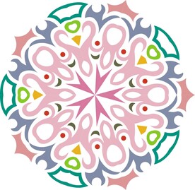 原创印花剪花古典图案图形元素