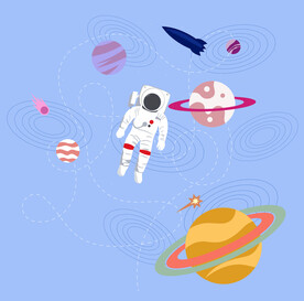 卡通宇航员