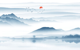 水墨山水背景