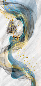 飘带麋鹿大理石