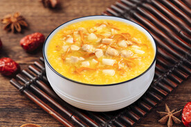 南瓜小米虫草鸡肉粥