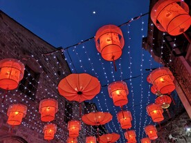 南京老门东夜晚红灯笼
