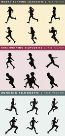 跑步人物剪影