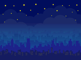 矢量夜晚城市
