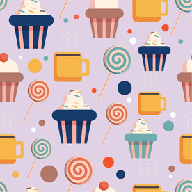 甜品卡通图案