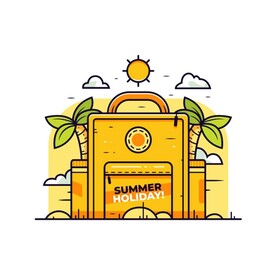 儿童暑假插画图片