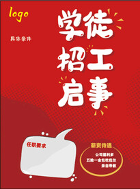  招工海报kt板