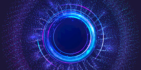 蓝色科技感背景光圈