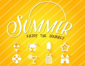 白色夏日图标图片