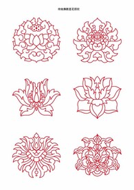 传统佛教莲花团纹