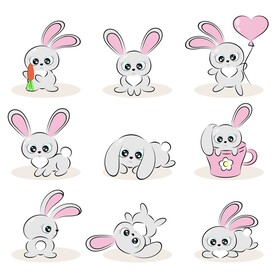 卡通兔子插画