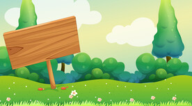 卡通草地树木背景