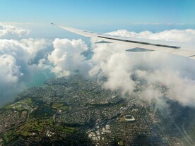 航拍新西兰上空风景