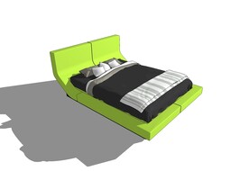 柔软沙发床模型