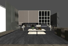 客厅沙发茶几组合模型