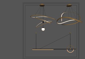 创意灯具吊顶灯模型