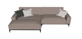 客厅沙发L型模型