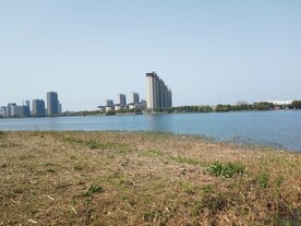 湖边草地建筑