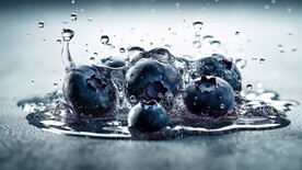 蓝莓创意合成背景