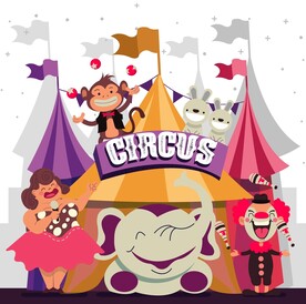 马戏团插画
