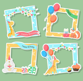 卡通生日边框