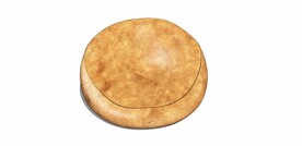 简单面包形状单人沙发