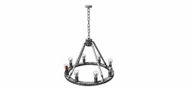 欧式复古吊灯模型