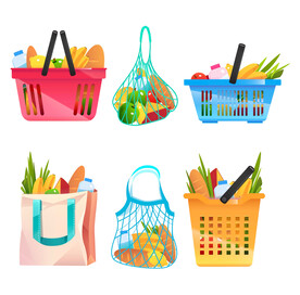 购物袋购物栏插画