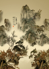 山水墨画
