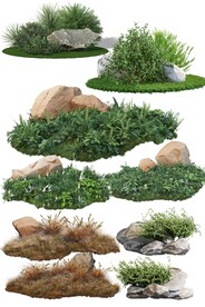 九款园林景观草坪石头