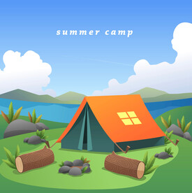 帐篷插画