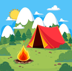帐篷插画
