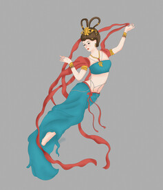 敦煌飞天神女