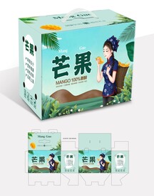芒果包装 水果礼盒 手提箱 