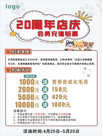 宠物周年庆海报