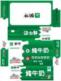 蒙牛牛奶包装盒展开图