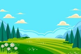 卡通自然风景
