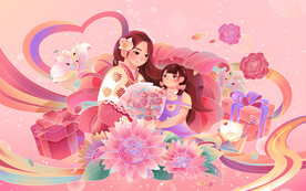母亲节插画