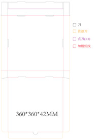 披萨盒14寸刀版图