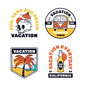 可爱卡通旅行标签