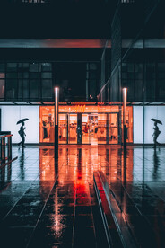 雨天步行街