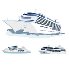游轮插画