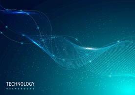 抽象波浪粒子背景