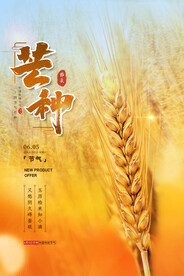 芒种种麦子节气海报