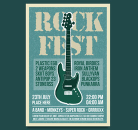 电吉它复古海报