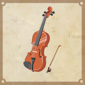 小提琴插画