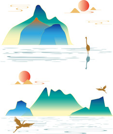 山水线条图