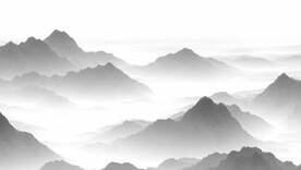 水墨意境山水画
