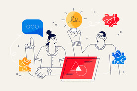 办公创意人物插画