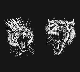 水墨老虎头像